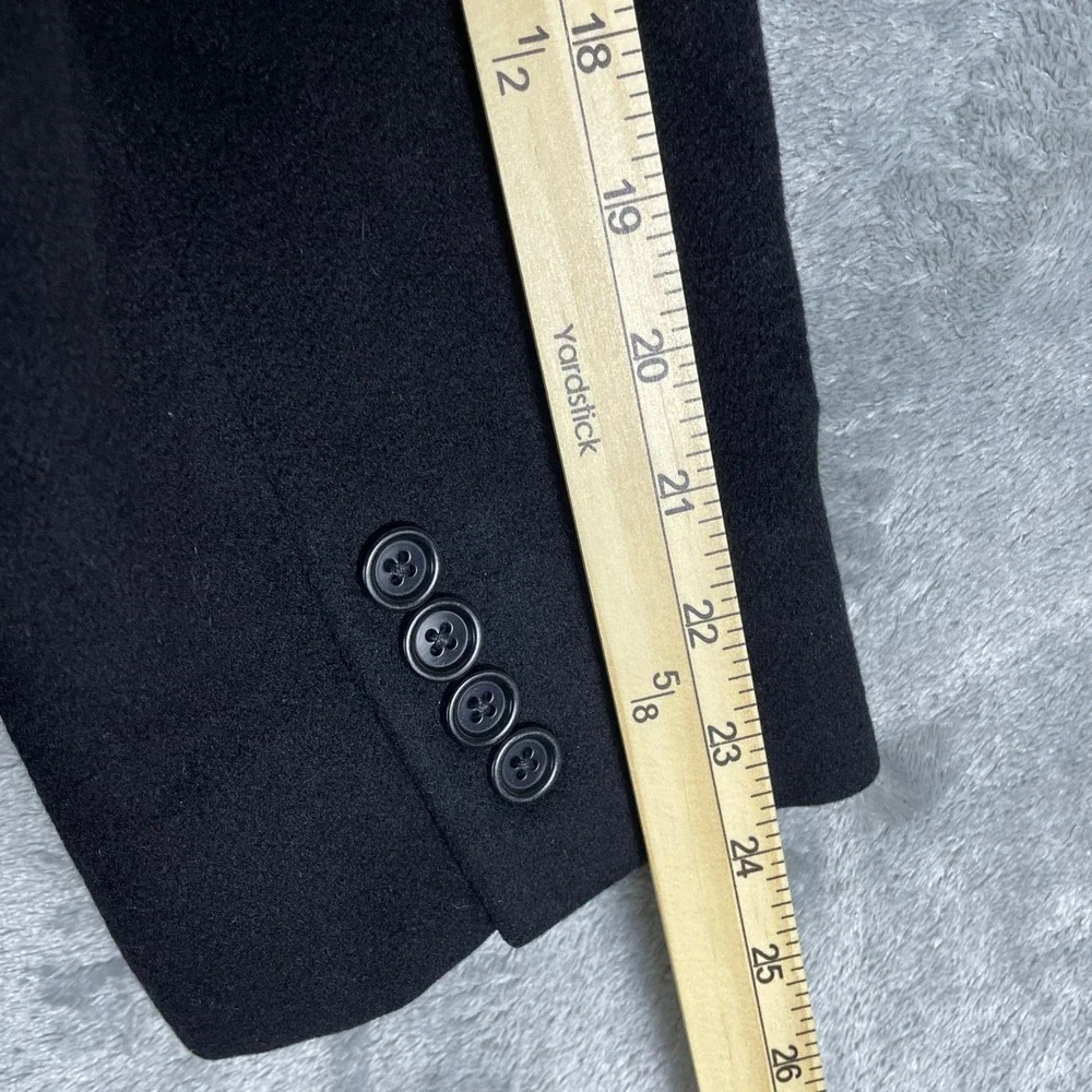 Manif. Tess. Risaliti Overcoat Mens 50 R Black Good Pure Cashmere Made In Italy